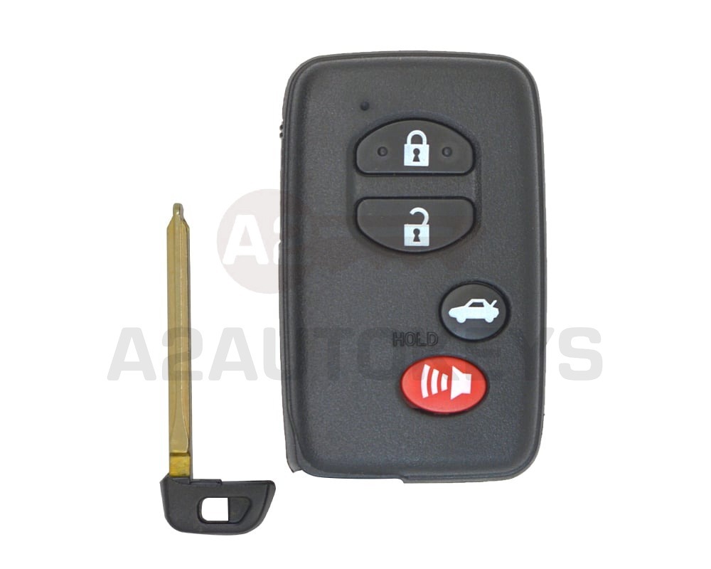 Toyota Smart Key Remote Shell 4 Button Black Sedan Type