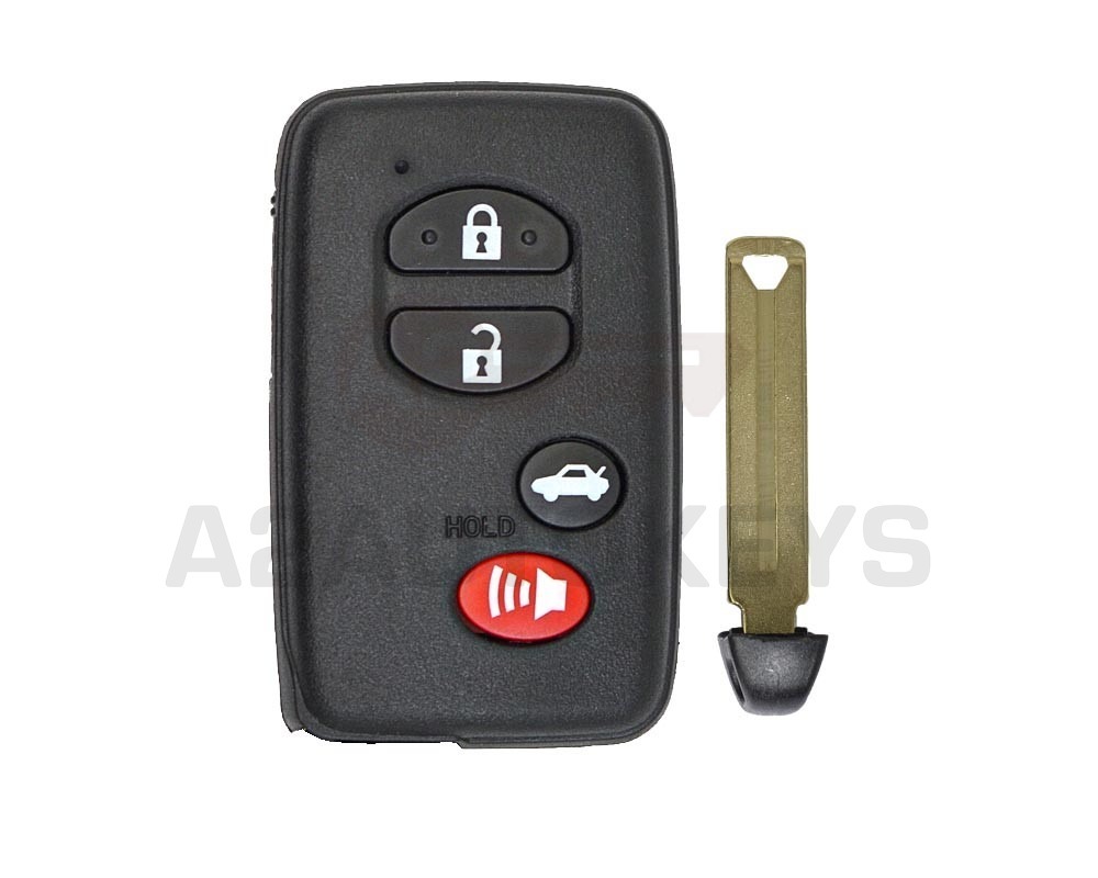 Toyota Smart Key Remote Shell 4 Button Black Sedan Type