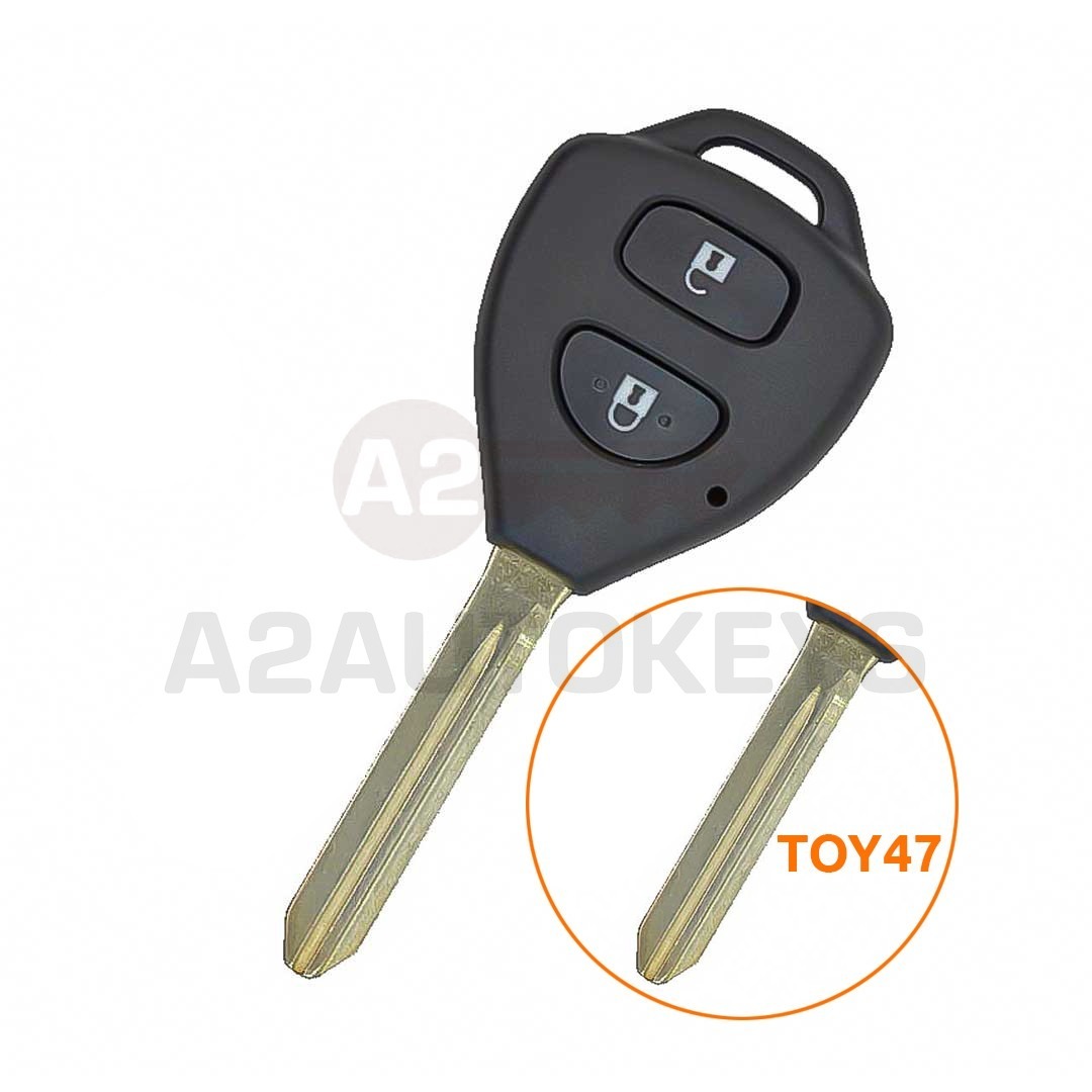 Toyota Warda Remote Key Shell 2 Button Toy47