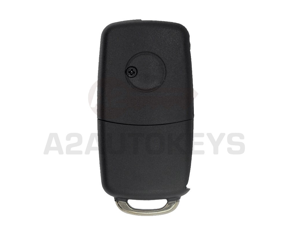 Volkswagen VW Chrome Remote Key Shell 3 Buttons with Battery Holder And Head