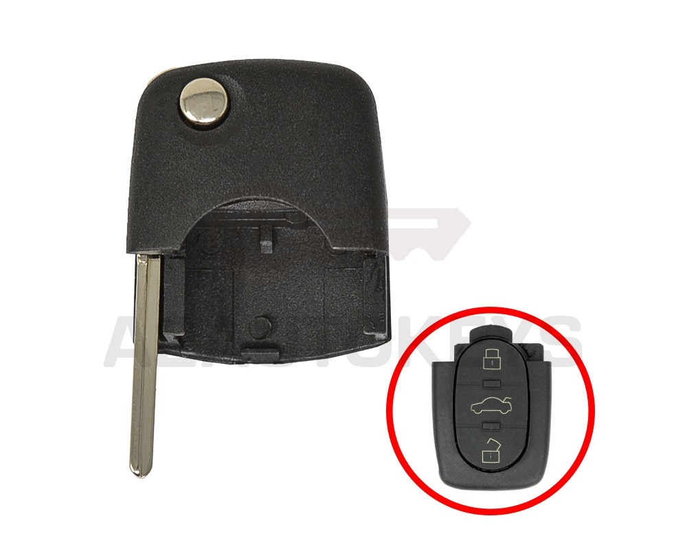 Volkswagen VW Flip Remote head Blade Circle Type