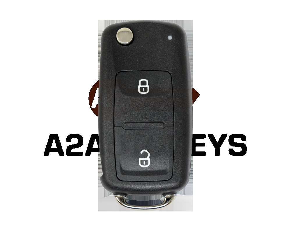 Volkswagen VW Flip Remote Key Shell 2 Button UDS Type