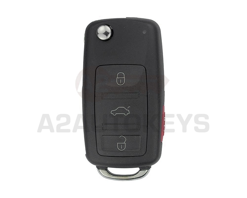 Volkswagen VW Touareg Flip Remote Key Shell 3+1 Buttons