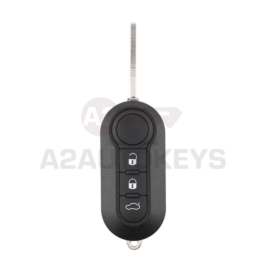 Fiat Flip Remote Key Shell 3 Buttons