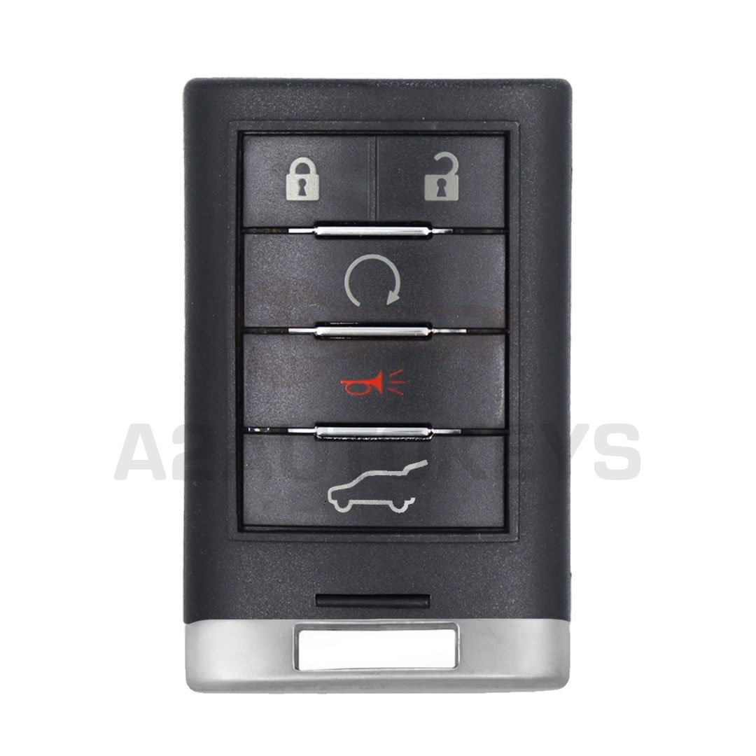 Cadillac 2012 Smart Remote Key Shell 5 Buttons With Laser Blade