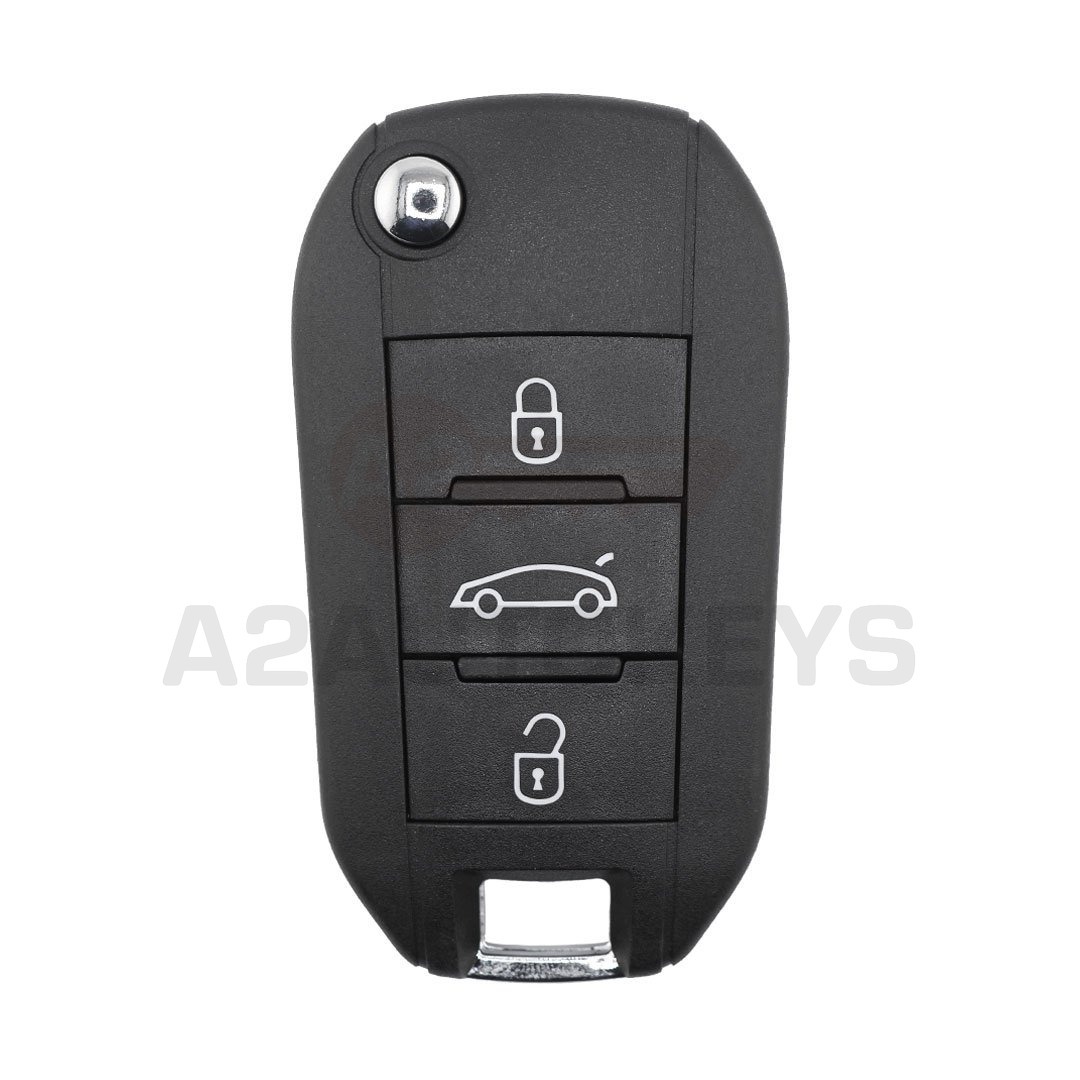 Peugeot 508 Flip Remote Key Shell 3 Buttons HU83 Blade