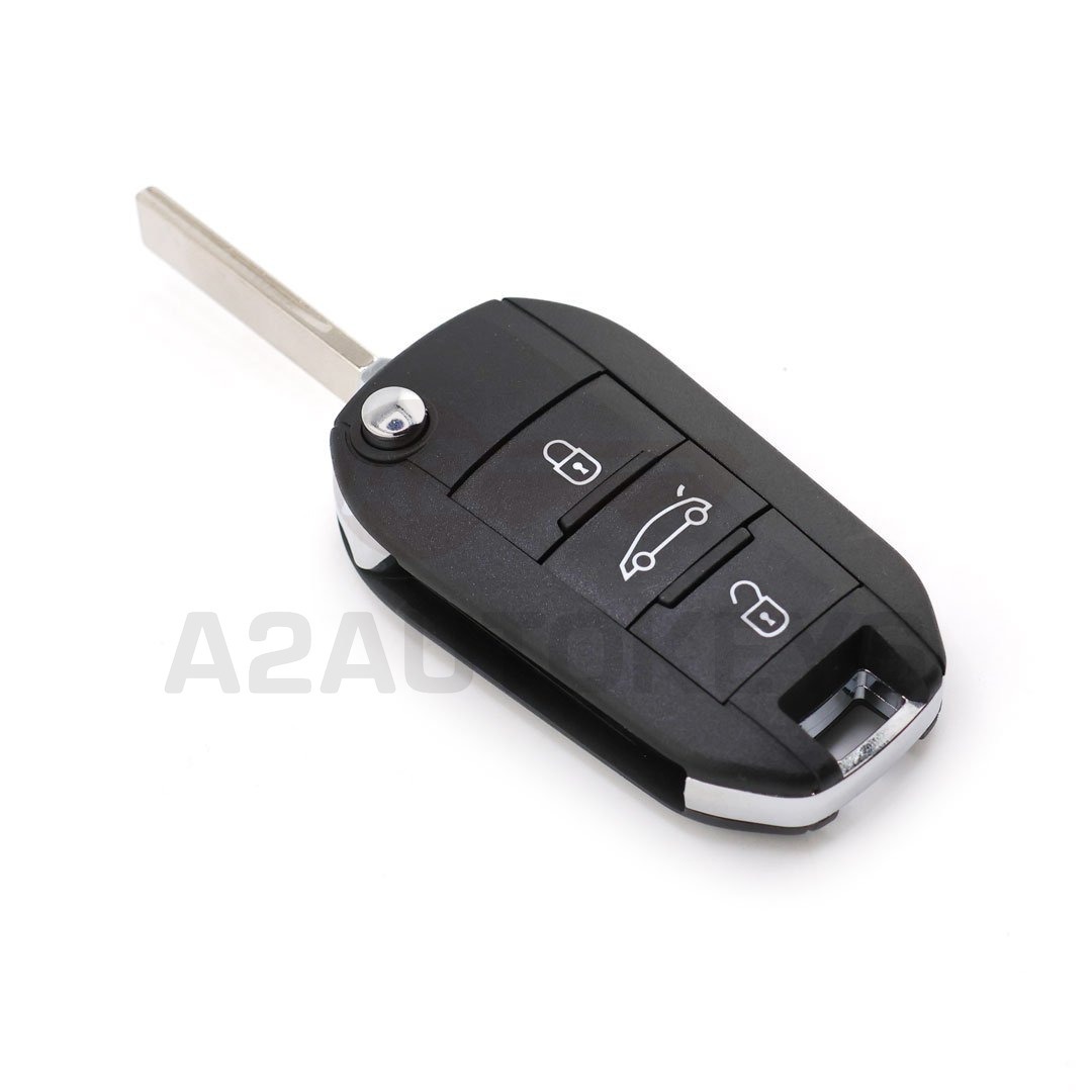 Peugeot 508 Flip Remote Key Shell 3 Buttons HU83 Blade