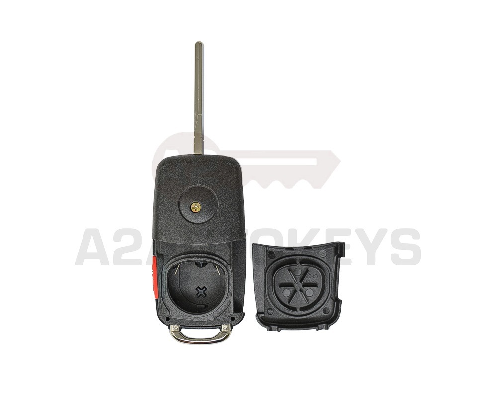 Audi A8 Flip Remote Key Shell 3+1 Buttons