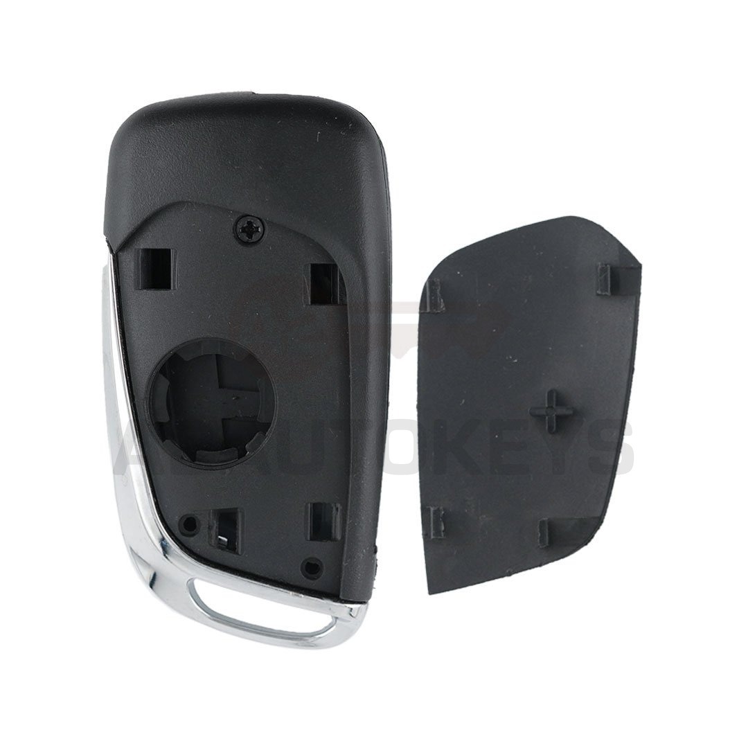 Citroen Flip Remote Key Shell 2 Button with Battery Holder