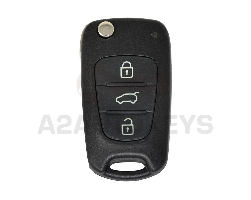 Hyundai Flip Remote Key Shell Big Trunk 3 Button Laser Blade