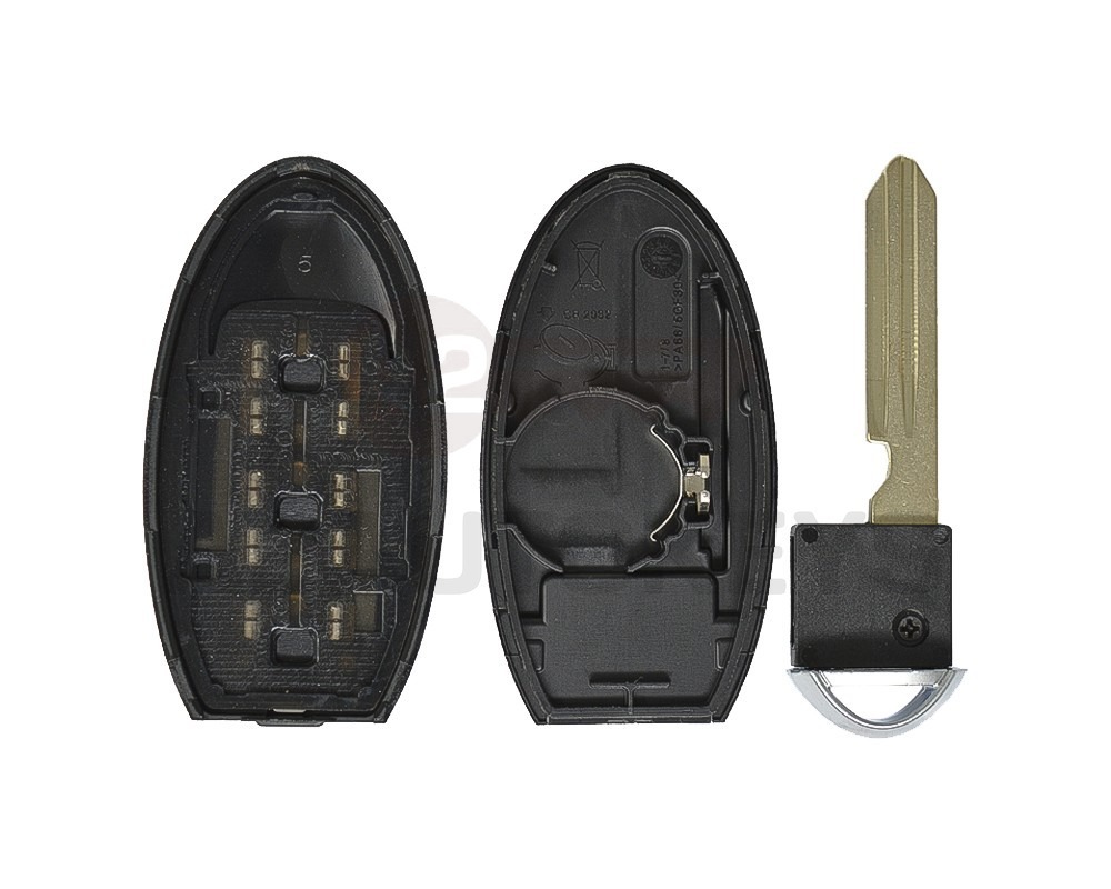 Infiniti Smart Remote Key Shell 3 Buttons Left Battery Type