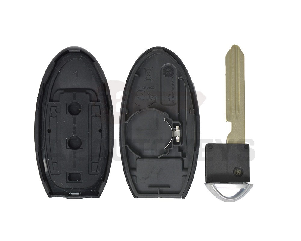 Nissan Smart Key Remote Shell 3 Buttons Left Battery Type