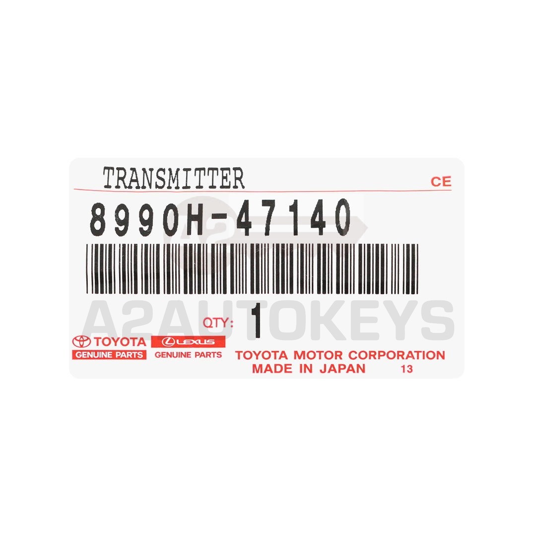 Toyota Prius 2024 Genuine Smart Remote Key 3+1 Buttons 315MHz 8990H-47140