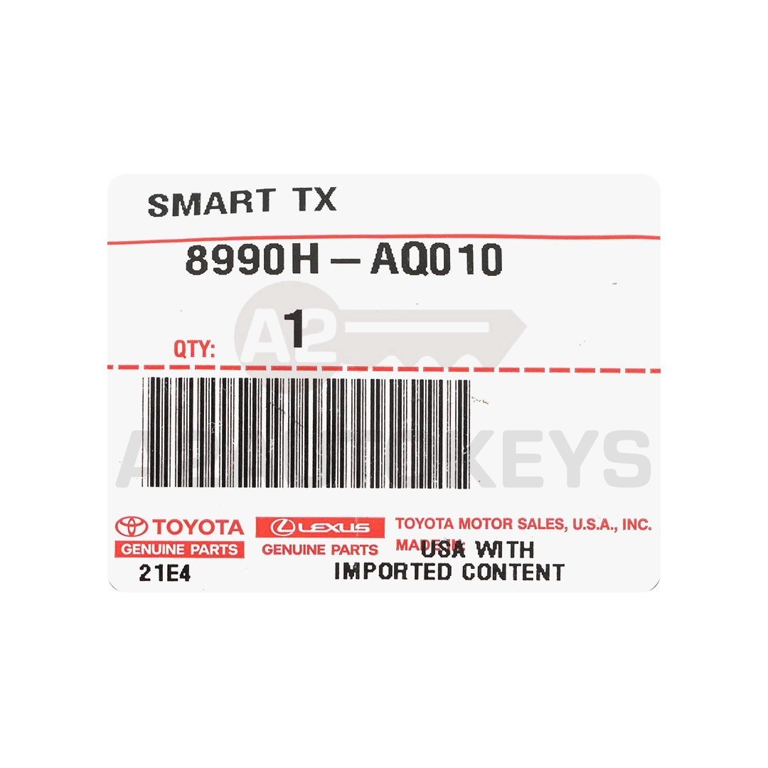 Toyota Camry 2025 Genuine Smart Remote Key 3+1 Buttons 314.35/ 312.11MHz 8990H-AQ010