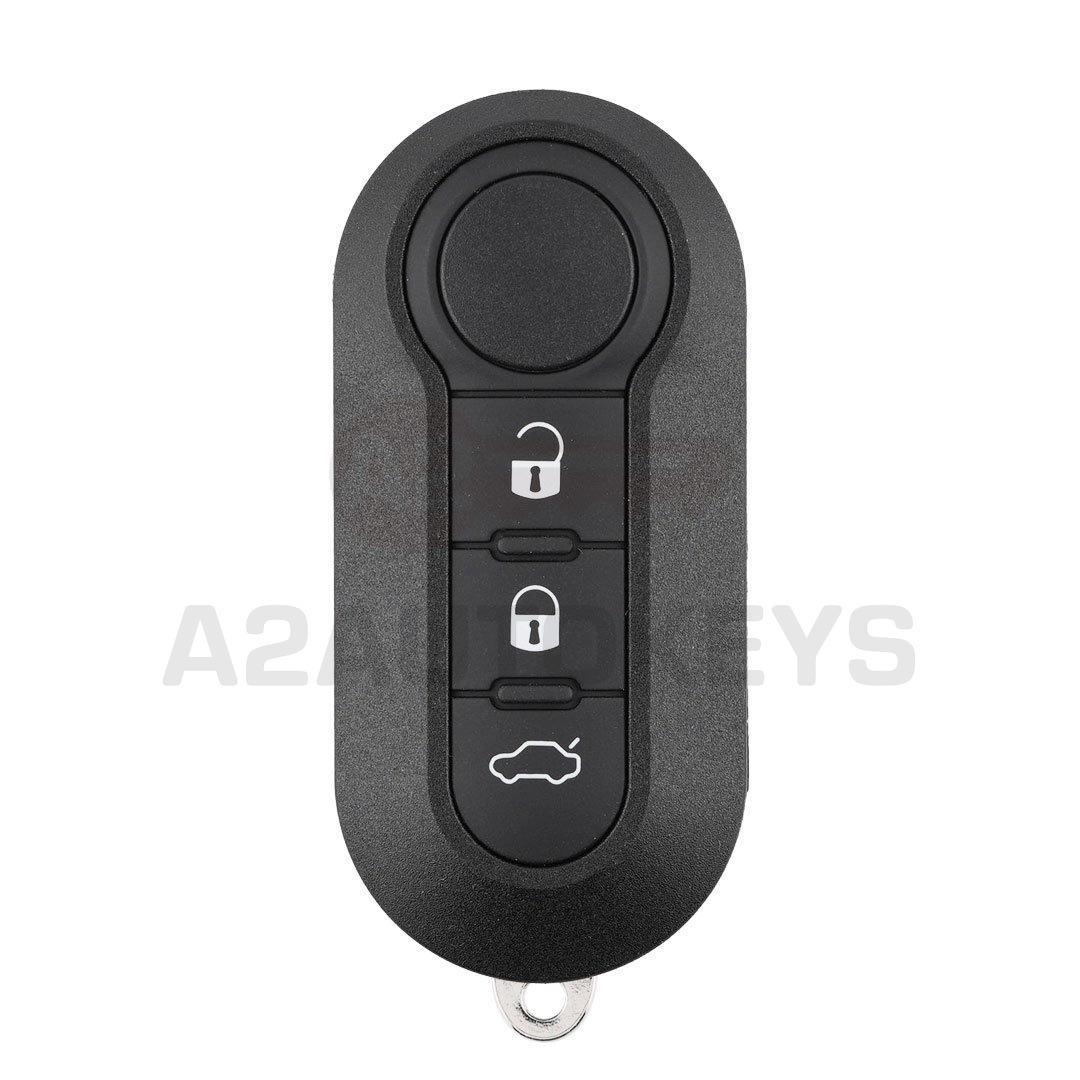 Fiat Flip Remote Key 3 Buttons 433Mhz 4A Transponder