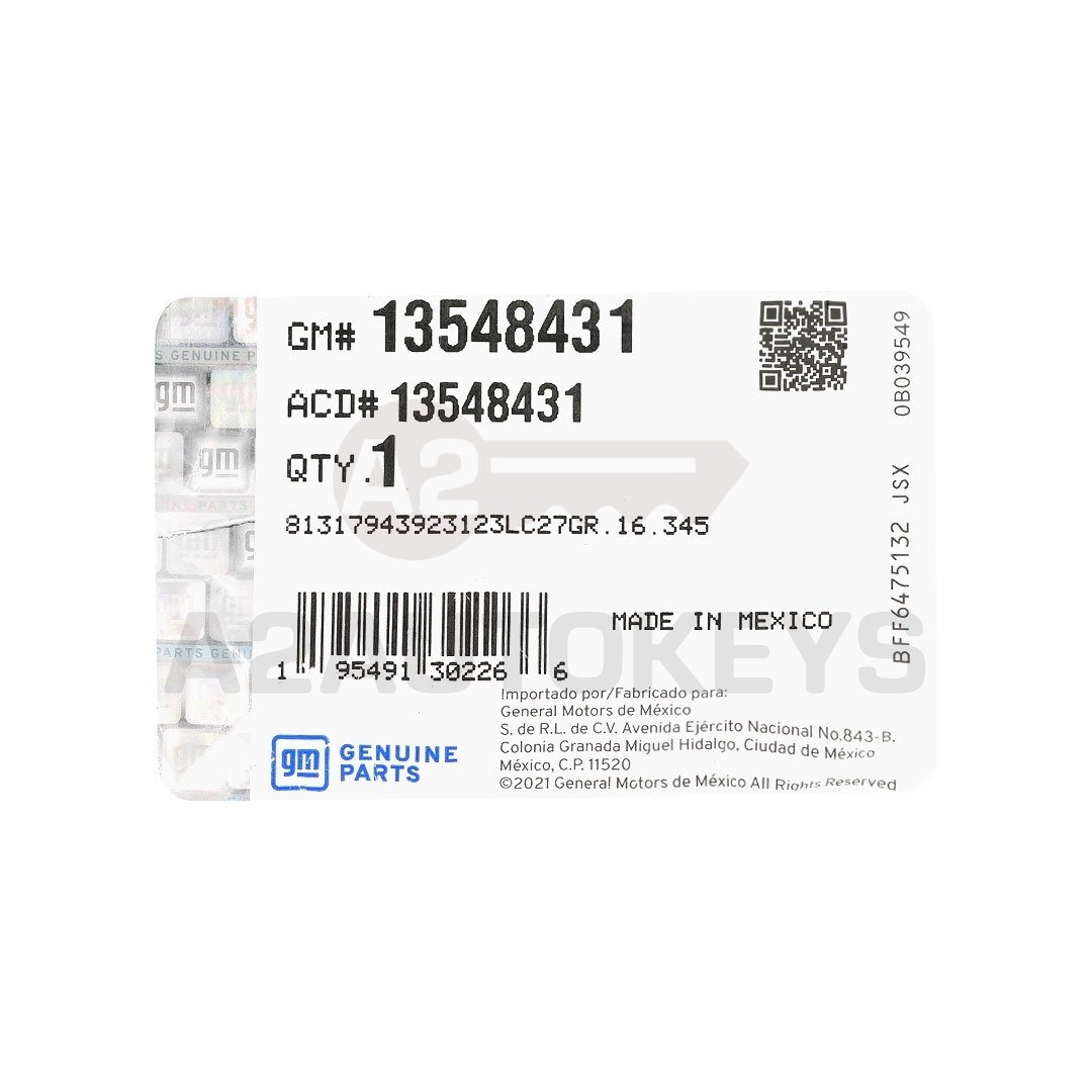 Chevrolet Tahoe Suburban 2021-2025 Genuine Smart Remote Key 5+1 Buttons 433MHz 13548431 / 13560207