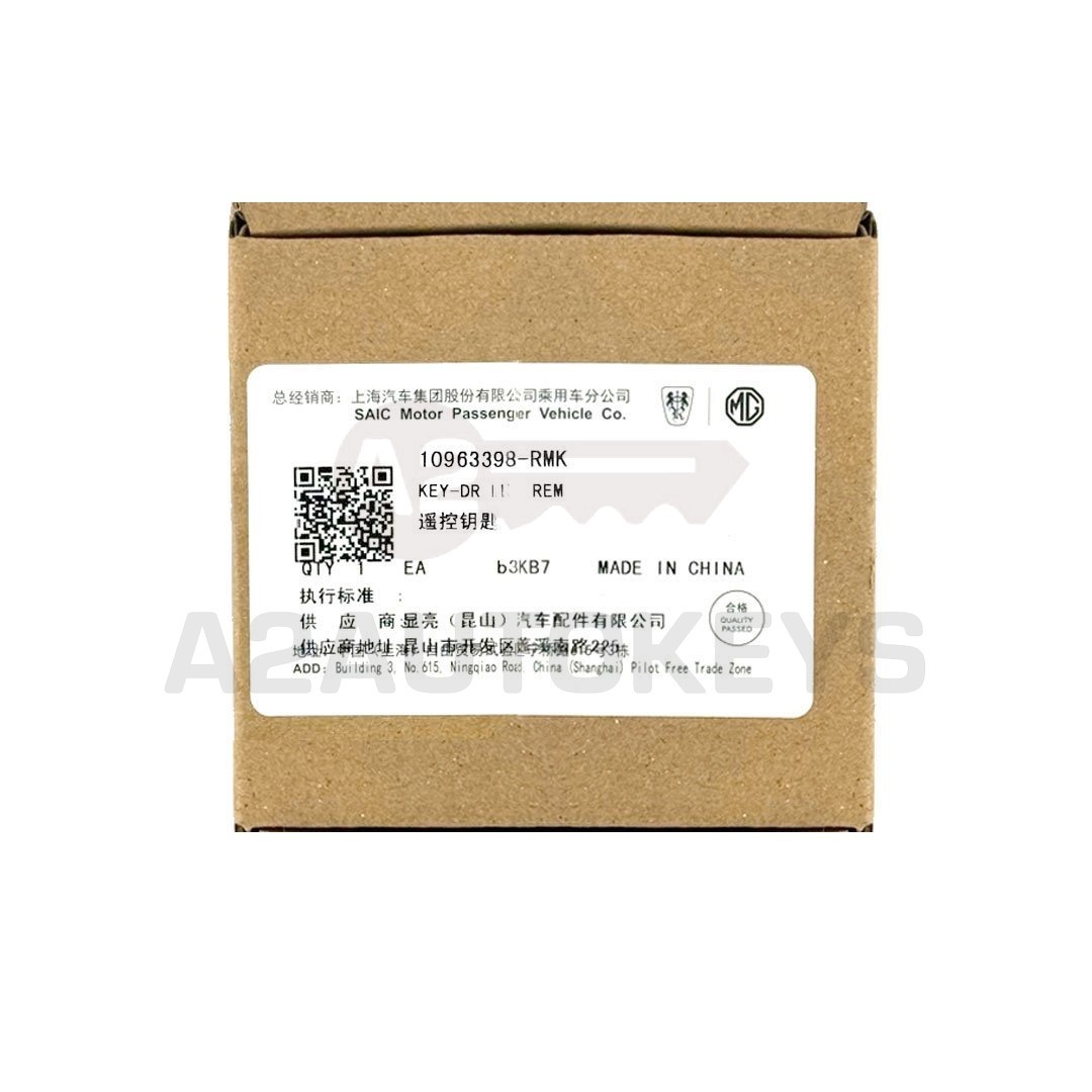 MG, EHS, EZS, HS, RX5, WHALE Genuine Smart Remote Key 3 Buttons 433MHz 10963398-RMK Red