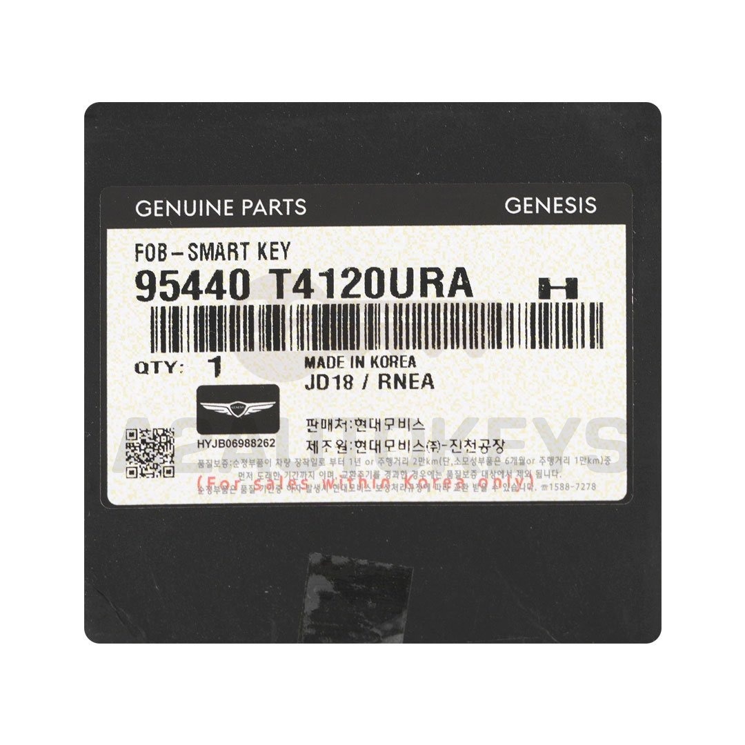 Genesis G90 2024 Genuine Smart Remote Key 6+1 Buttons 433MHz 95440-T4120URA