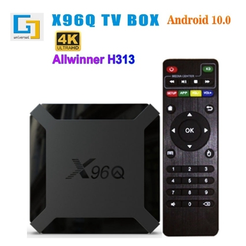Para Android 10.0 X96Q Smart TV Box Allwinner H313 CPU CPU Media reproductores de transmisión de CPU 4K 2.4G Set Top TV Prefix