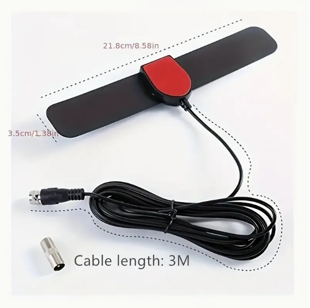 Antena HDTV de rango de 300 millas - Booster de señal de televisión interior digital 4k, mejora su experiencia en TV.