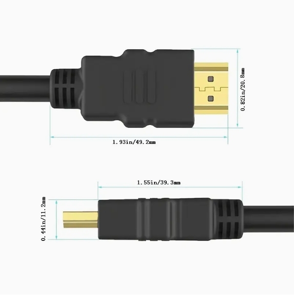 Cable HDMI HD 1080p admite 3D TV de Gold Plated Box Monitor de computadora Monitor de datos HDMI Cable de conexión de datos HDMI