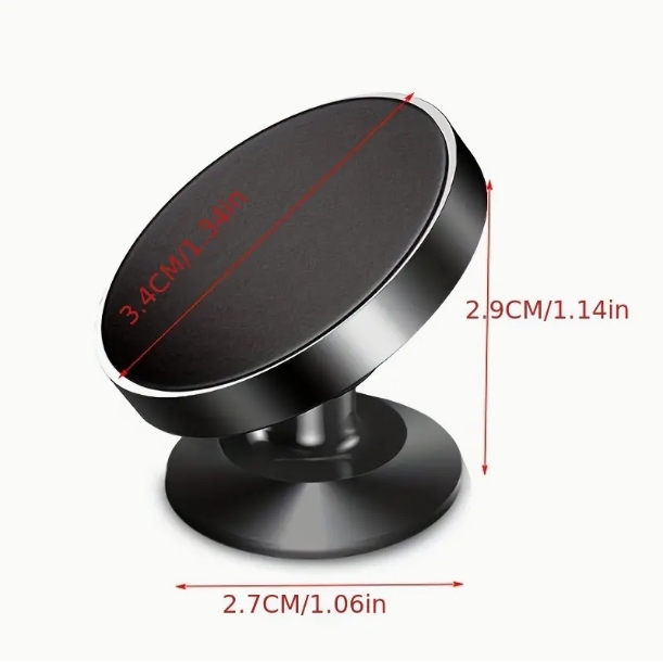 CAR STAND DE TELÉFONO MÁLETICO Magnético 360 grados Magnética Metal Metal Stand Table Tabla de instrumentos Soporte de teléfonos móviles fijo