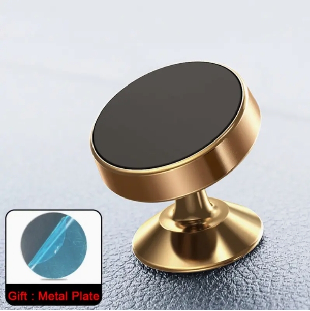 CAR STAND DE TELÉFONO MÁLETICO Magnético 360 grados Magnética Metal Metal Stand Table Tabla de instrumentos Soporte de teléfonos móviles fijo