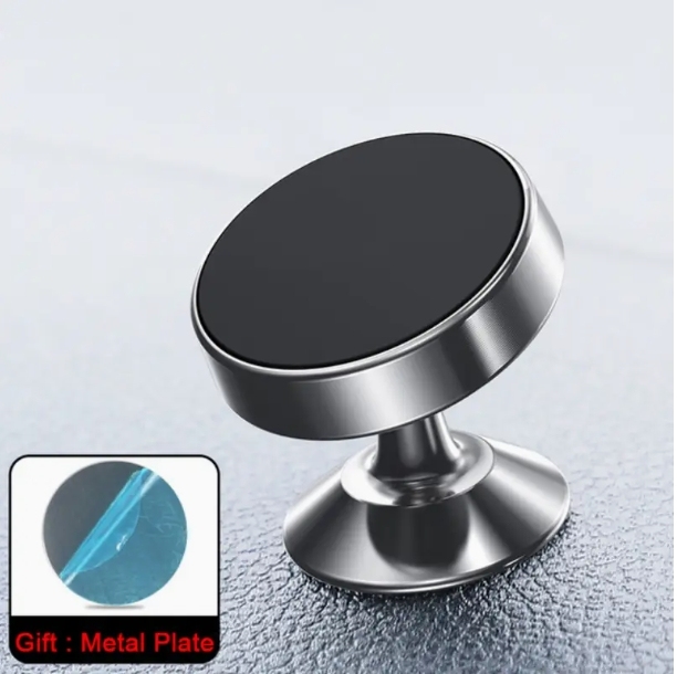 CAR STAND DE TELÉFONO MÁLETICO Magnético 360 grados Magnética Metal Metal Stand Table Tabla de instrumentos Soporte de teléfonos móviles fijo