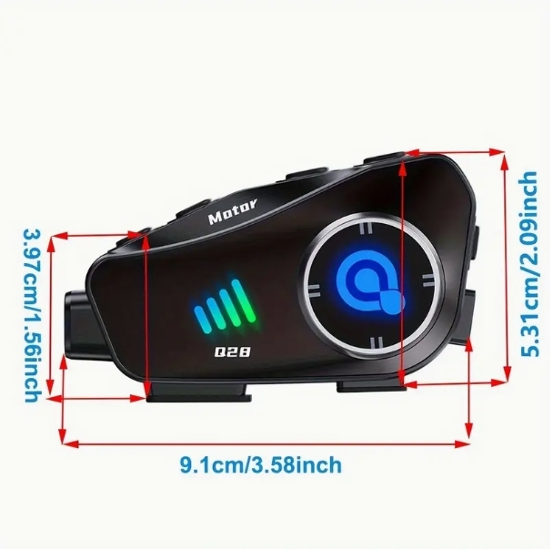Grabadora de conducción Q282X, casco de motocicleta, auriculares Bluetooth, intercomunicador, impermeable, grabación HD, auriculares de motocicleta integrados