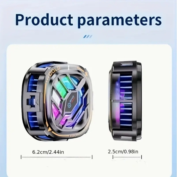 Radiador magnético para teléfono móvil con carga inalámbrica X76, refrigeración de semiconductores, pantalla digital, clip trasero para enfriamiento de hielo