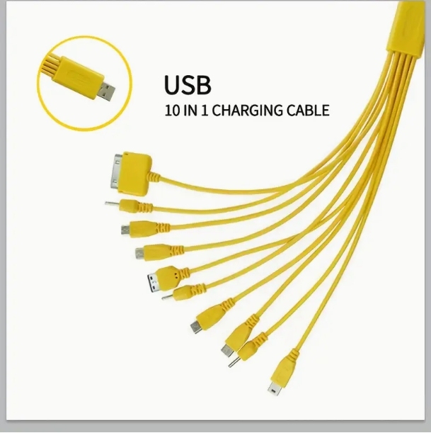 Cables de datos de uno a diez Cable de carga USB universal multifunción de uno a diez para pequeños electrodomésticos