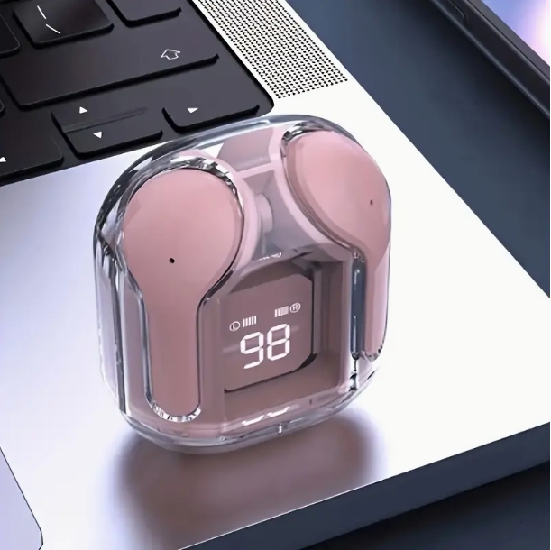 Auriculares Bluetooth transparentes de primera generación, reducción de ruido, alta calidad de sonido, batería de larga duración, sin dolor al usarlos durante mucho tiempo, auriculares estéreo binaurales.