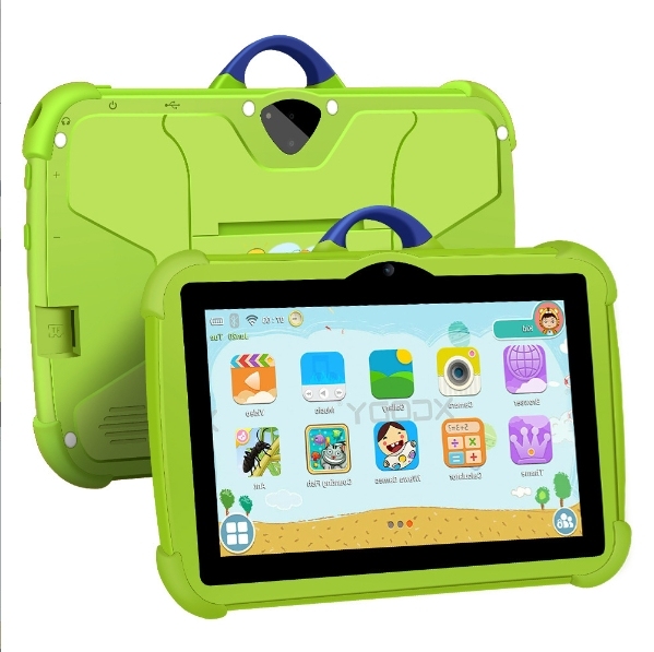 Tableta infantil C7 de 7 pulgadas con Android 14, pantalla IPS a prueba de explosiones, versión WFI, idioma universal global, minijuegos