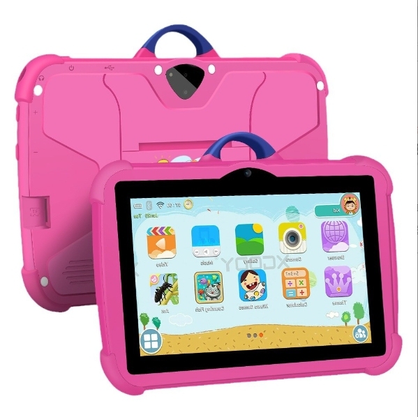 Tableta infantil C7 de 7 pulgadas con Android 14, pantalla IPS a prueba de explosiones, versión WFI, idioma universal global, minijuegos