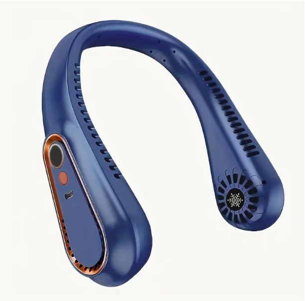 Ventilador de cuello Carga USB Deportes al aire libre Pantalla digital de alto valor Ventilador portátil sin aspas Ventilador silencioso