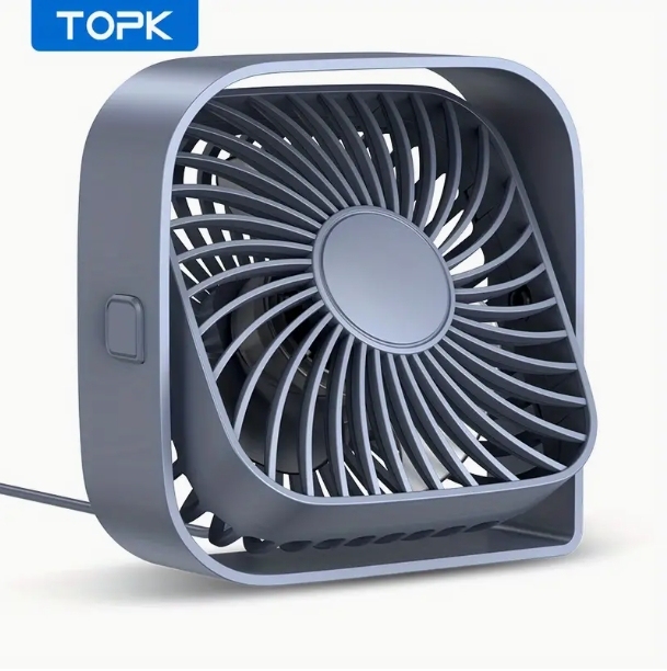 Ventilador pequeño de escritorio con alimentación USB, mini ventilador de escritorio de oficina, sin batería, silencioso