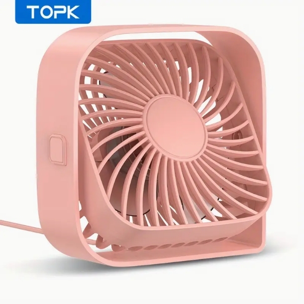 Ventilador pequeño de escritorio con alimentación USB, mini ventilador de escritorio de oficina, sin batería, silencioso
