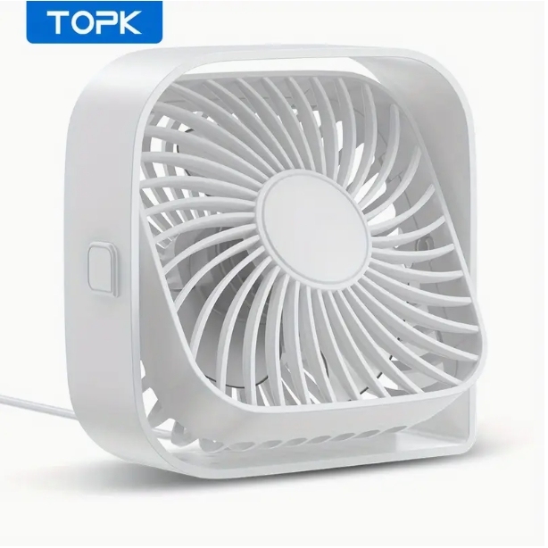 Ventilador pequeño de escritorio con alimentación USB, mini ventilador de escritorio de oficina, sin batería, silencioso