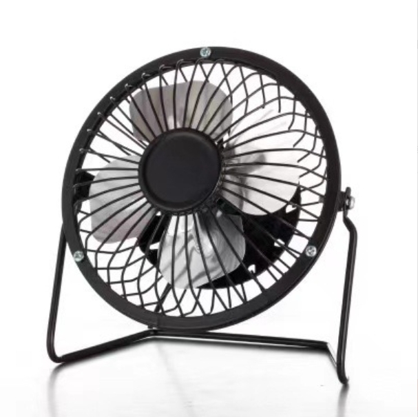 Mini ventilador USB con aspas de aluminio, ventilador USB de hierro, mini ventilador de metal, pequeño ventilador