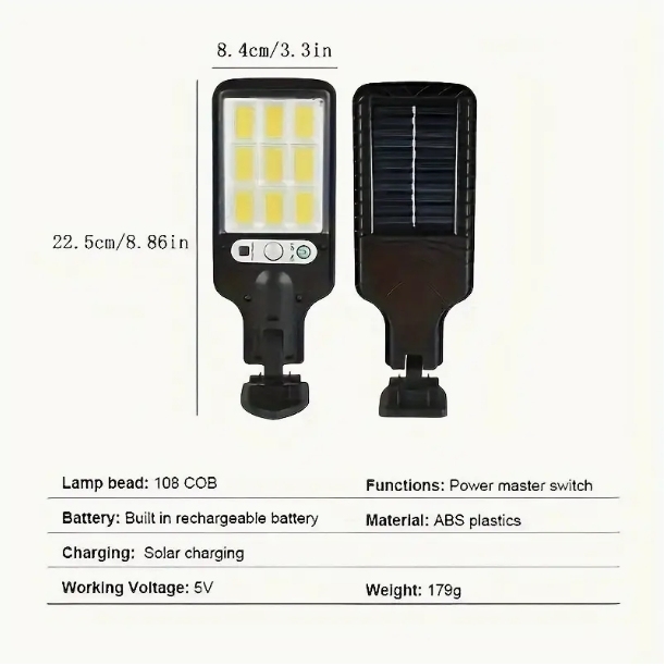 Iluminación solar exterior, batería de larga duración, control remoto inteligente, iluminación de pared de jardín, lámpara de pared impermeable