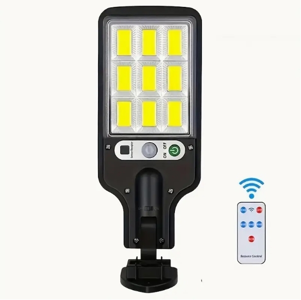 Iluminación solar exterior, batería de larga duración, control remoto inteligente, iluminación de pared de jardín, lámpara de pared impermeable