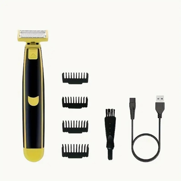 Afeitadora eléctrica para hombre, con carga USB, lavable, para todo el cuerpo, para piernas y rostro.