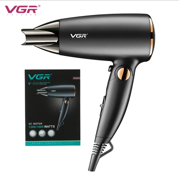 Secador de pelo doméstico VGR439, temperatura constante, cuidado del cabello, portátil, plegable, para viajes
