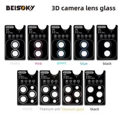 BEISOKY New Arrival Anti-Scratch Aluminum Alloy Metal Frame Lens Cover With Locator 3D Camera Lens Glass for Iphone 16 16 Plus