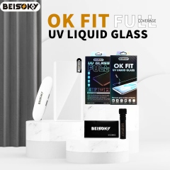 BEISOKY 3D Full Curved Uv Liquid Light Tempered Glass Screen Protector with Retail Package for samsung galaxy S23 S22ultra Films