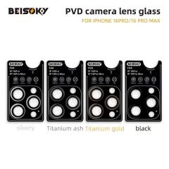 BEISOKY Anti Scratch Easy to Install Sapphire Crystal Camera Lens Protector PVD Camera Lens Glass for iPhone 16 15 14 13 PRO MAX