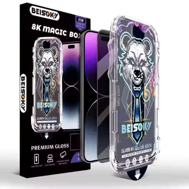 BEISOKY 9H Premium Privacy Tempered Glass With Easy Installation Tool High Quality Anti SPY for Iphone 16 15 Pro Max Screen Protector