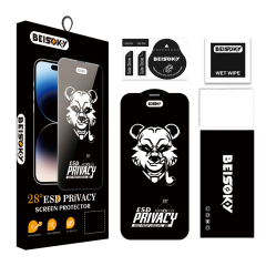 BEISOKY Full Cover Mobile Phone 28 Degree Privacy Anti-spy Tempered Glass Privacy Screen Protector Film for iphone 13 14 15 16