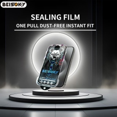 BEISOKY Wholesale 9H HD Clear Full Glue Tempered Glass With Easy Install Tool Frame Anti Static for IPhone 16 15 Pro Max Screen Protector