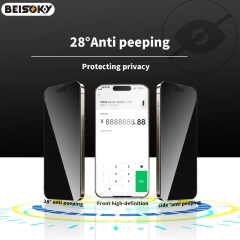 BEISOKY 9H Premium Privacy Tempered Glass With Easy Installation Tool High Quality Anti SPY for Iphone 16 15 Pro Max Screen Protector